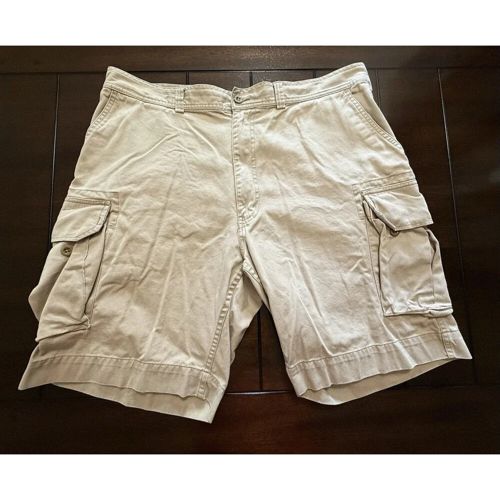 🔥Polo Ralph Lauren Gellar Fatigue Chino Cotton Cargo Shorts RL Tan 40 Khaki